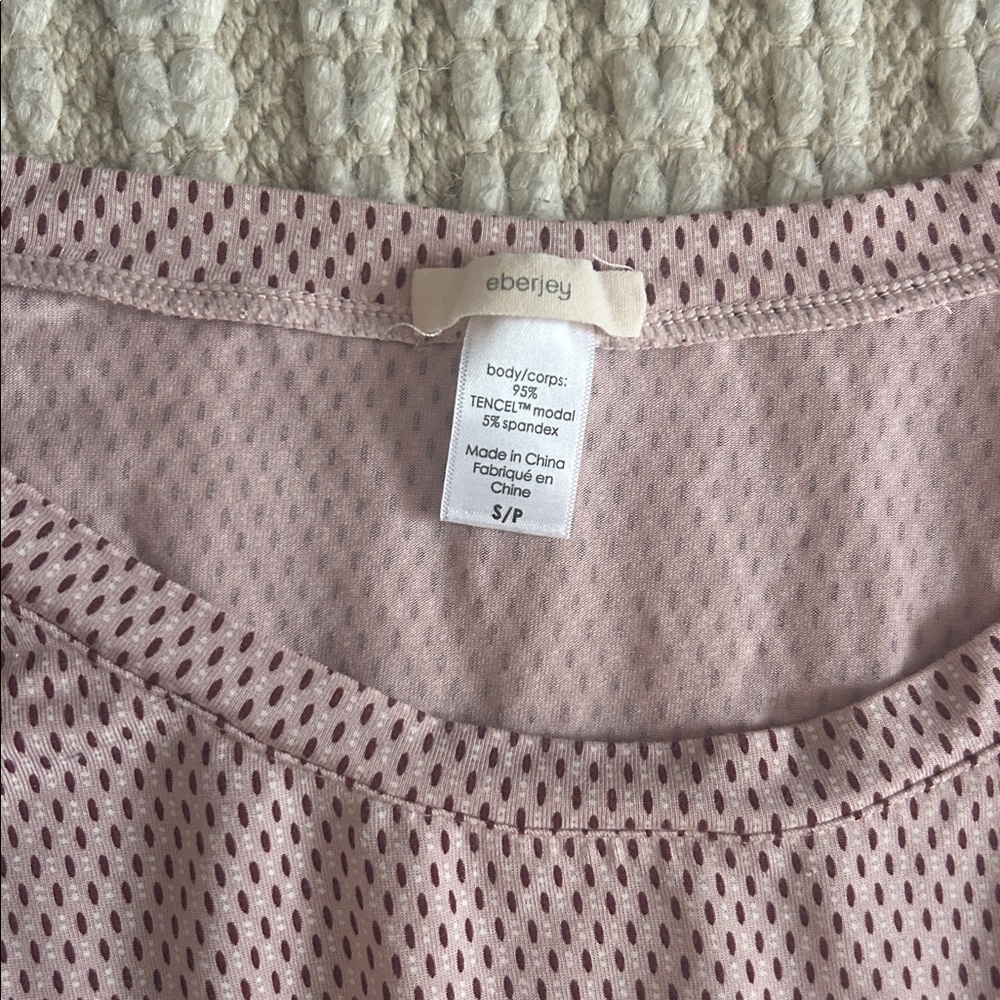 Eberjey Gisele Slouchy PJ SET Mauve PolkaDot cute for ValentinesDay EUC - Picture 5 of 6